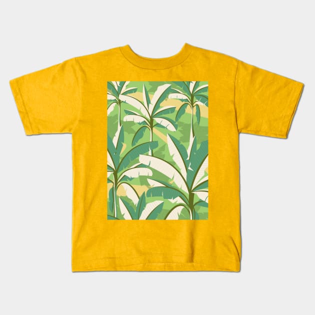 Banana trees Kids T-Shirt by Zakaria Azis